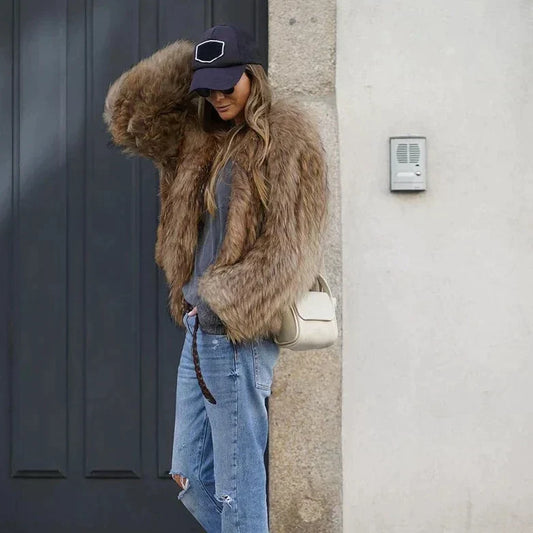 Florence - Cappotto da Donna in Pelliccia Morbida