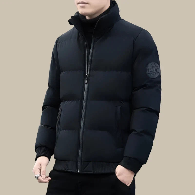 Divalo Puffer | Elegante cappotto invernale corto da uomo con colletto