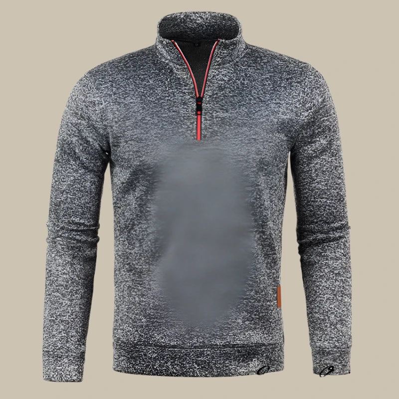 Marco - Pullover trendy con zip a metà per uomo