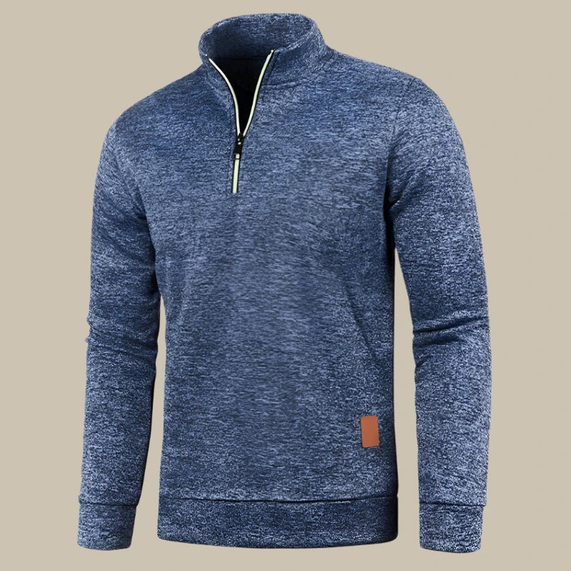 Marco - Pullover trendy con zip a metà per uomo