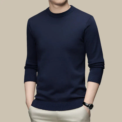 Carlo - Maglione classico da uomo con collo rotondo e comfort impeccabile
