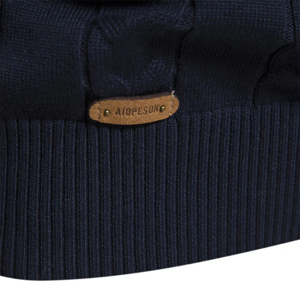 Marco - Pullover a mezza zip in stile norvegese per uomini