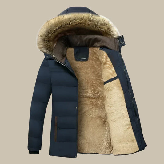 Parka Barbor | Giacca invernale lunga e calda impermeabile da uomo con rivestimento in pile