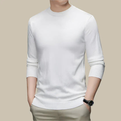 Carlo - Maglione classico da uomo con collo rotondo e comfort impeccabile