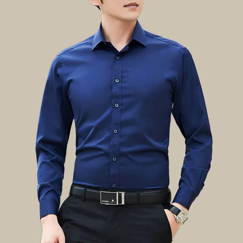 Camicia da uomo elegante | Camicia moderna con maniche lunghe e vestibilità slim