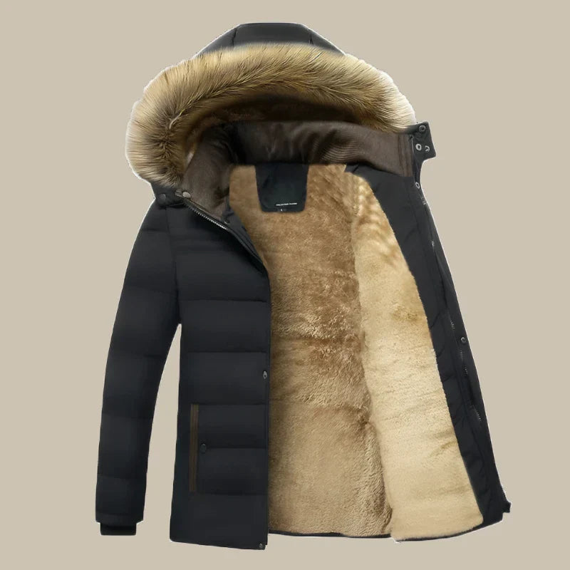 Parka Barbor | Giacca invernale lunga e calda impermeabile da uomo con rivestimento in pile