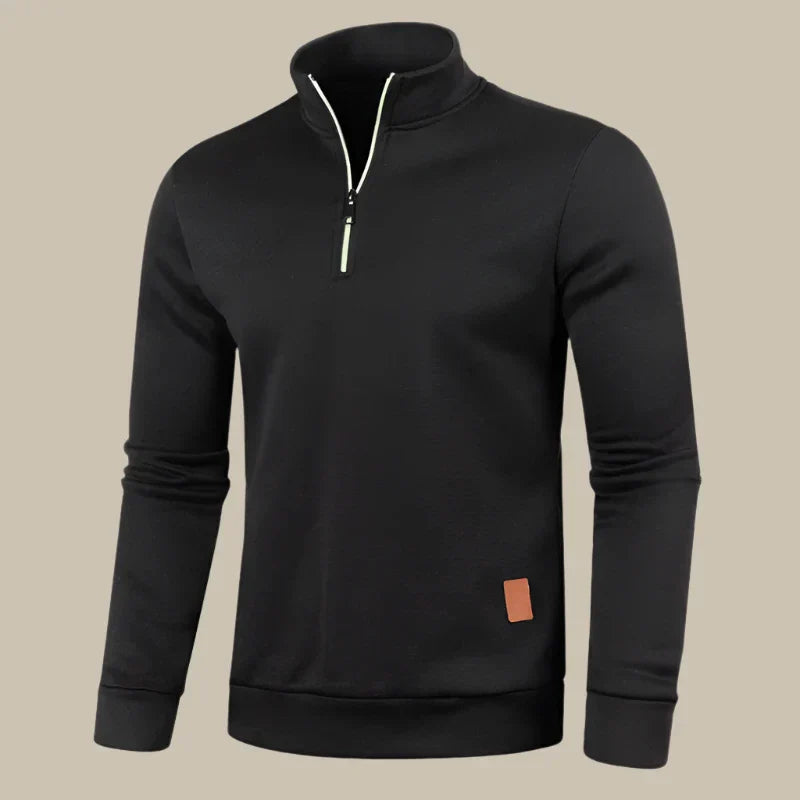 Marco - Pullover trendy con zip a metà per uomo