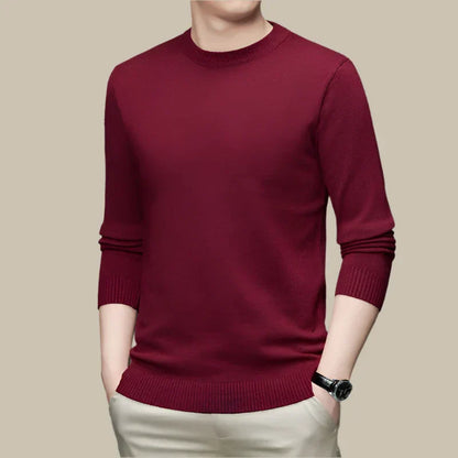 Carlo - Maglione classico da uomo con collo rotondo e comfort impeccabile