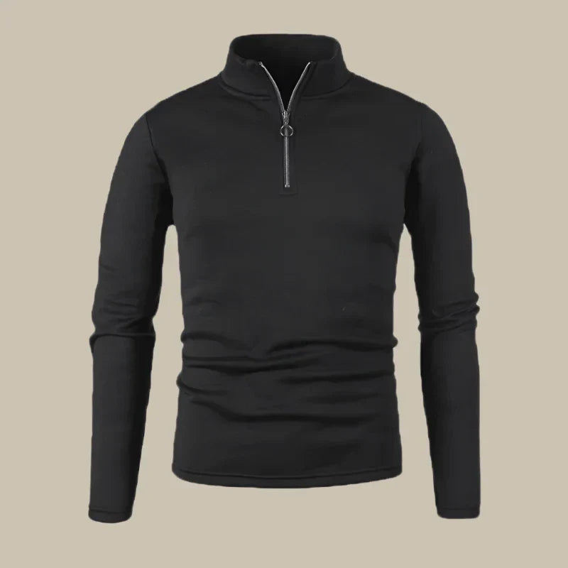 Marco - Pullover trendy con zip a metà per uomo