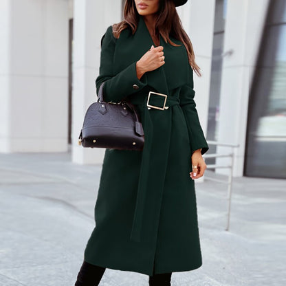 Alena | Elegante Cappotto di Lana con Cintura per Donne