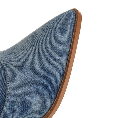 Sofia - Stivaletti cowboy in denim chic e alla moda