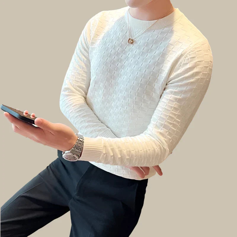 Marco - Pullover elegante per uomini con motivo a scacchi