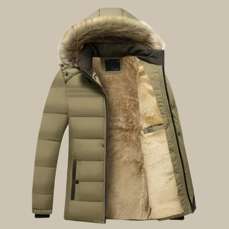 Parka Barbor | Giacca invernale lunga e calda impermeabile da uomo con rivestimento in pile