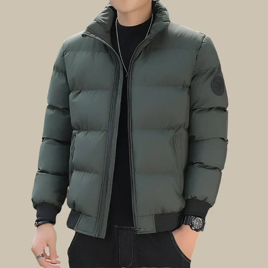 Divalo Puffer | Elegante cappotto invernale corto da uomo con colletto