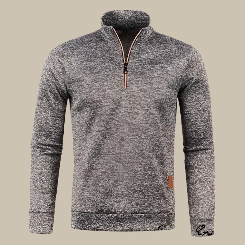 Marco - Pullover trendy con zip a metà per uomo