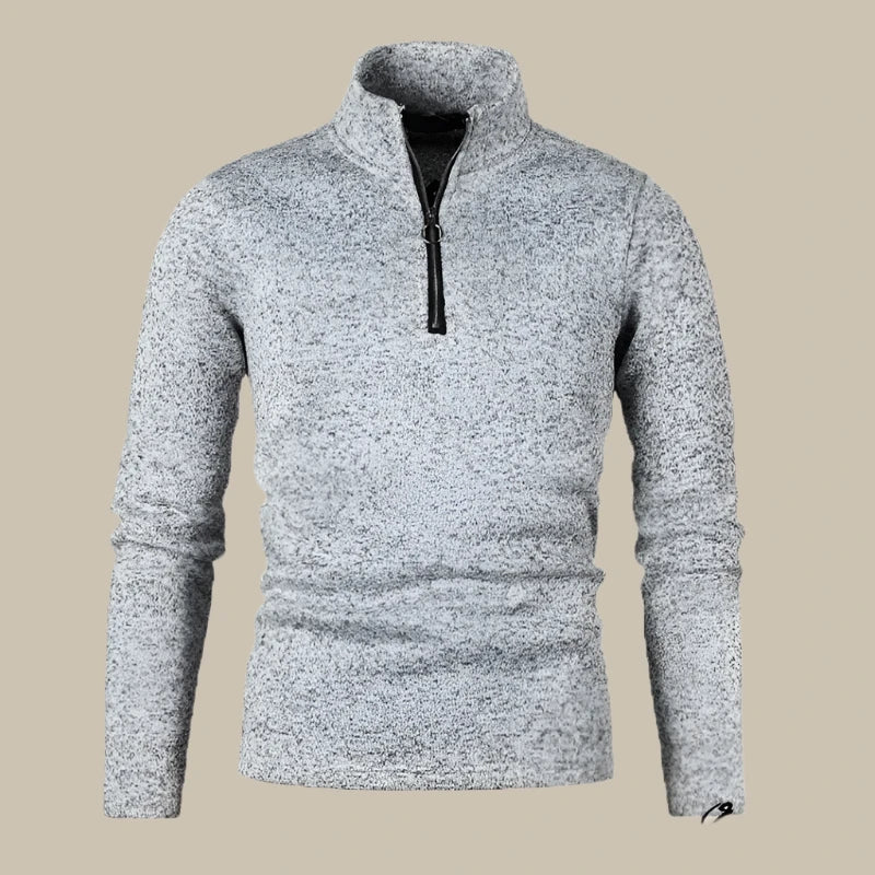 Marco - Pullover trendy con zip a metà per uomo