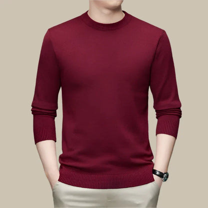 Carlo - Maglione classico da uomo con collo rotondo e comfort impeccabile