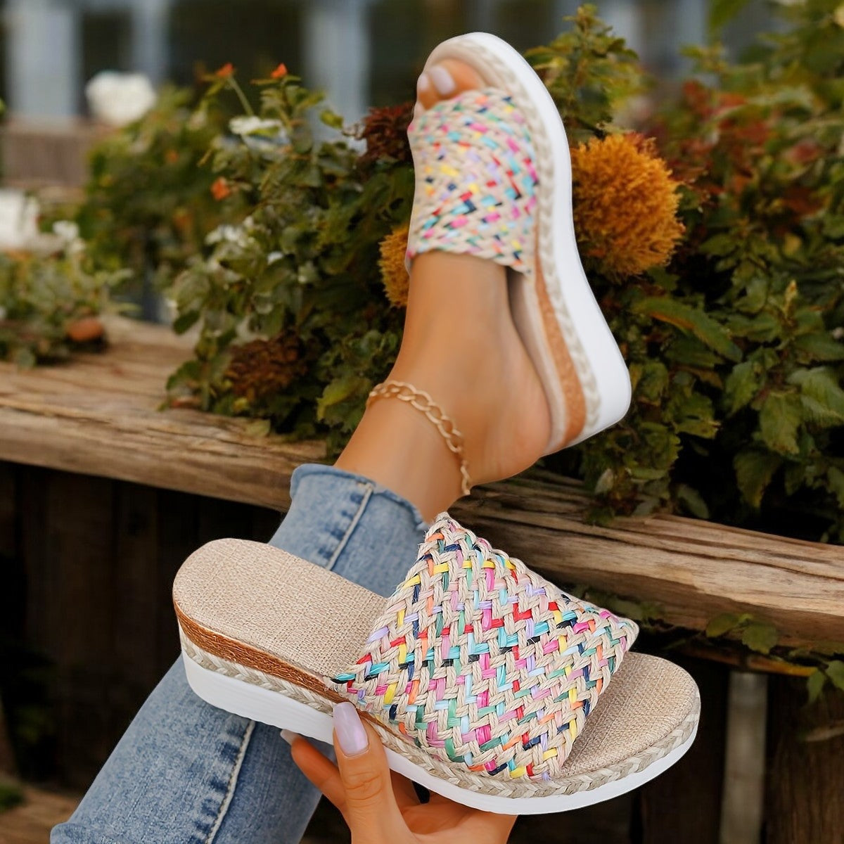 Sandali di Paglia Colorati per uno Stile Estivo Senza Sforzo Online Stile Italiano