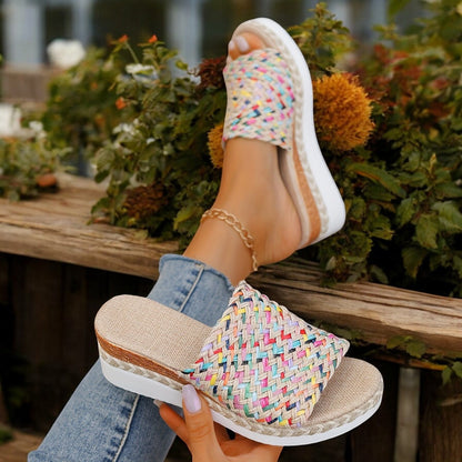 Sandali di Paglia Colorati per uno Stile Estivo Senza Sforzo Online Stile Italiano