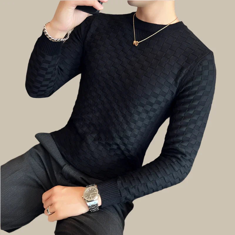 Marco - Pullover elegante per uomini con motivo a scacchi