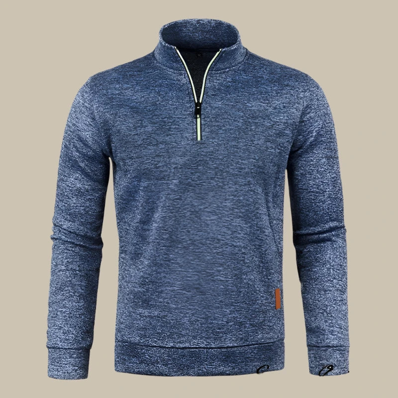 Marco - Pullover trendy con zip a metà per uomo