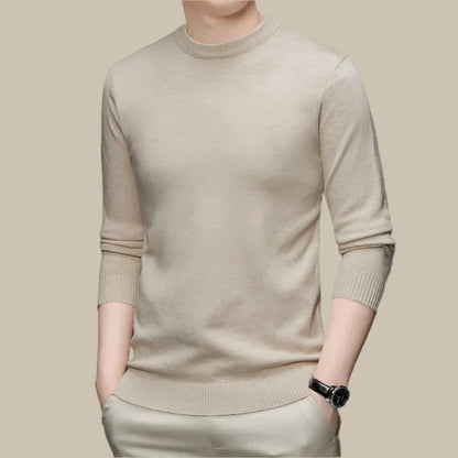 Carlo - Maglione classico da uomo con collo rotondo e comfort impeccabile