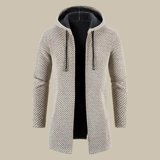 Marco - Stylish long hoodie with zip for modern men