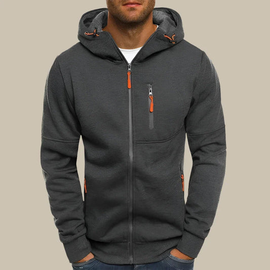 Felpa Falcs con zip | Hoodie casual per uomo dallo stile moderno