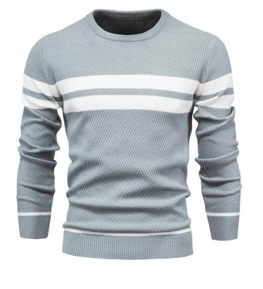 Gerard - Maglione Autunnale in Maglia con Accento a Righe per Uomo