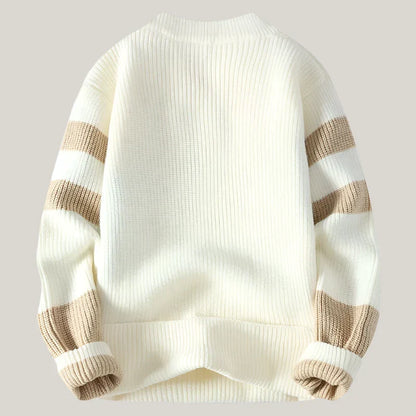 Luca - Maglione moderno in maglia con colletto rotondo per uomo