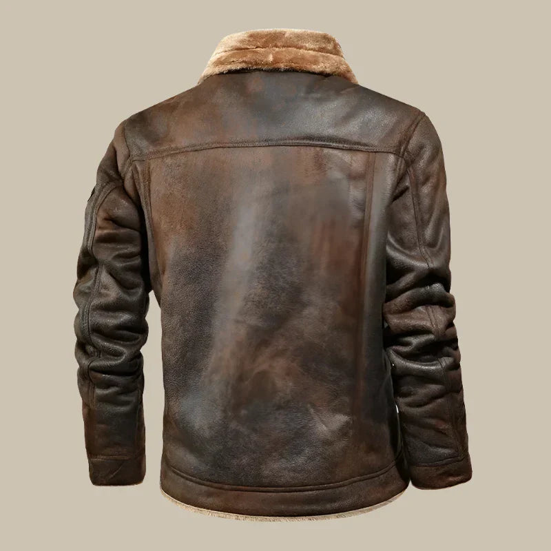 Alex Winter Coat | Vintage Elegante cappotto invernale in pelle da uomo