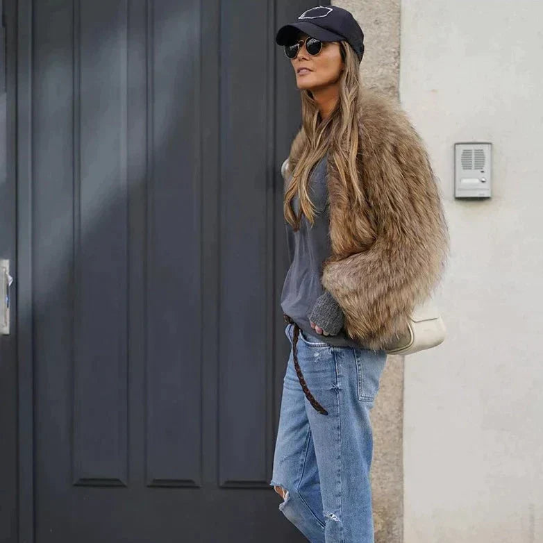 Florence - Cappotto da Donna in Pelliccia Morbida