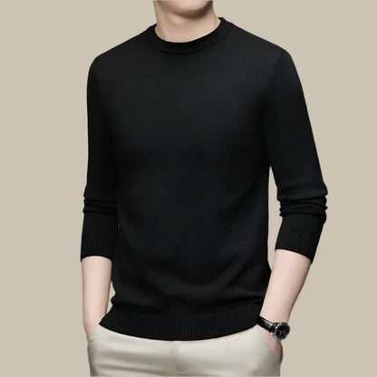 Carlo - Maglione classico da uomo con collo rotondo e comfort impeccabile