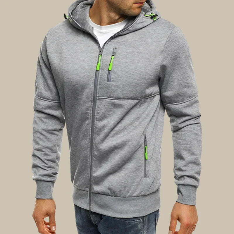 Felpa Falcs con zip | Hoodie casual per uomo dallo stile moderno