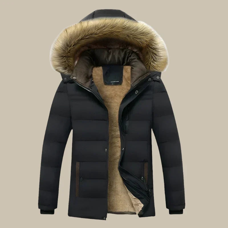 Parka Barbor | Giacca invernale lunga e calda impermeabile da uomo con rivestimento in pile