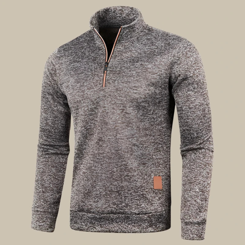 Marco - Pullover trendy con zip a metà per uomo