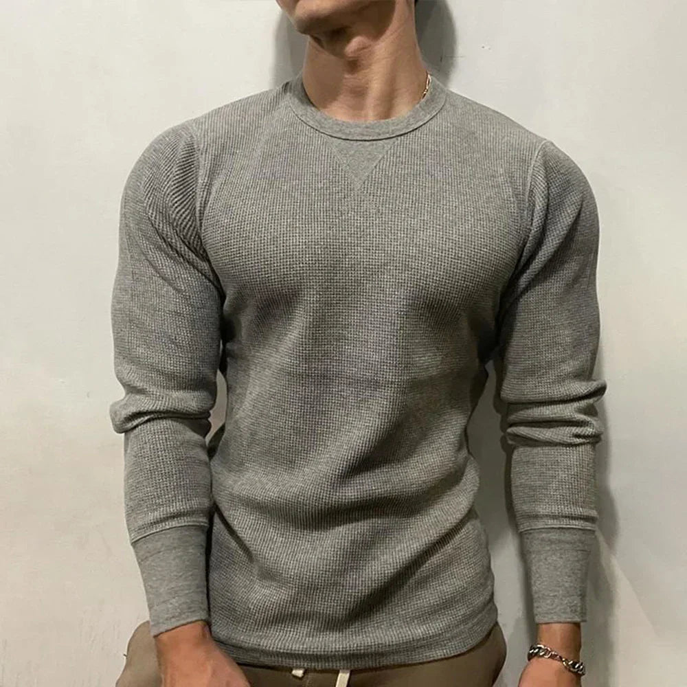 Culver - Maglione Henley in Maglia Muscle Fit per l'Autunno per Uomo