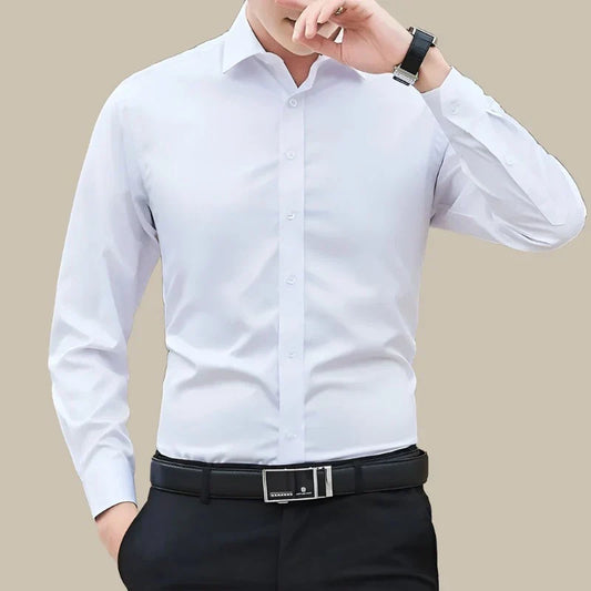 Camicia da uomo elegante | Camicia moderna con maniche lunghe e vestibilità slim