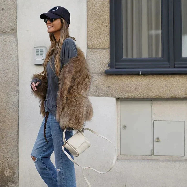 Florence - Cappotto da Donna in Pelliccia Morbida