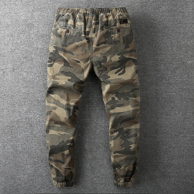 Pantaloni Cargo Camouflage alla Moda per Uomo - Streetwear Autunnale Stile Italiano