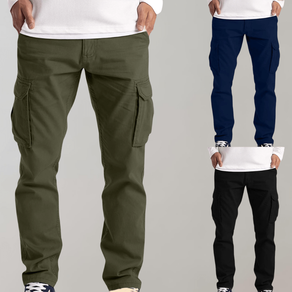 Pantaloni Cargo Invernali Versatili per Uomini Stile Italiano