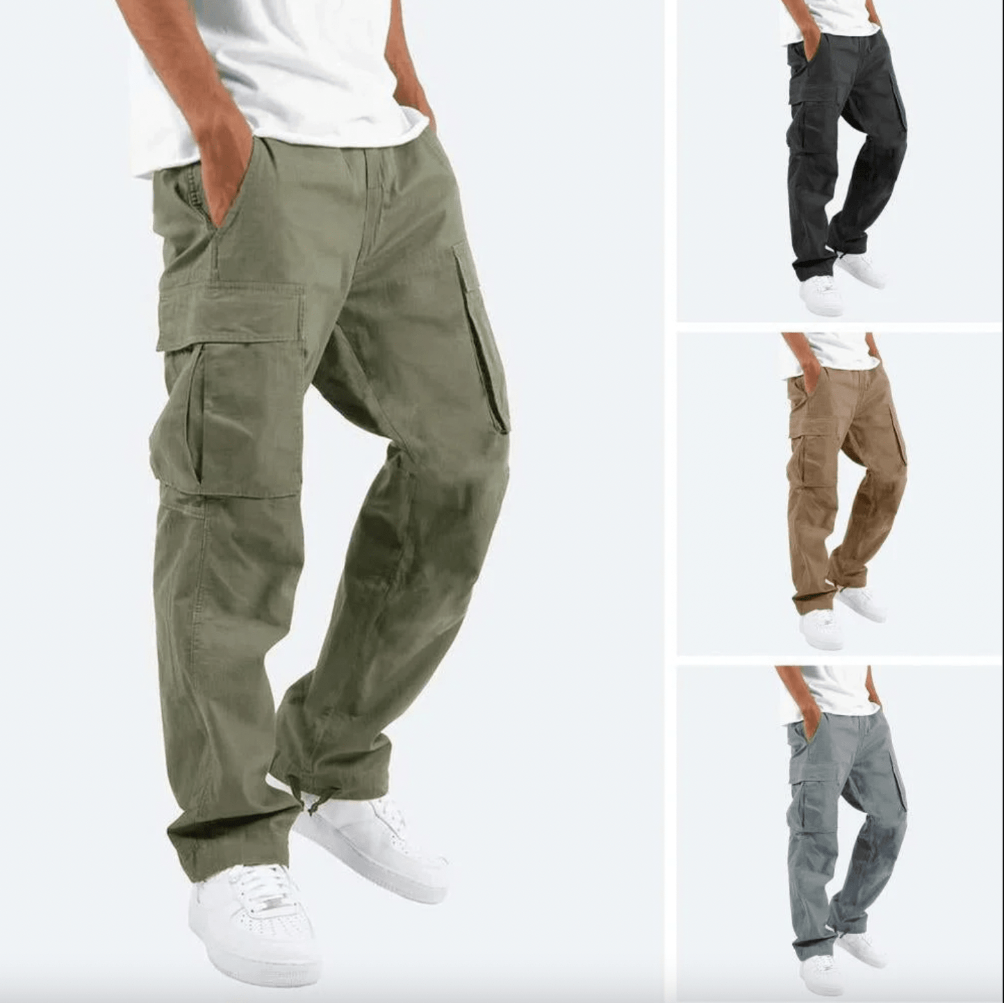 Pantaloni Cargo Uomo Isaac per Tutte le Stagioni - Comfort e Stile Robusto Stile Italiano