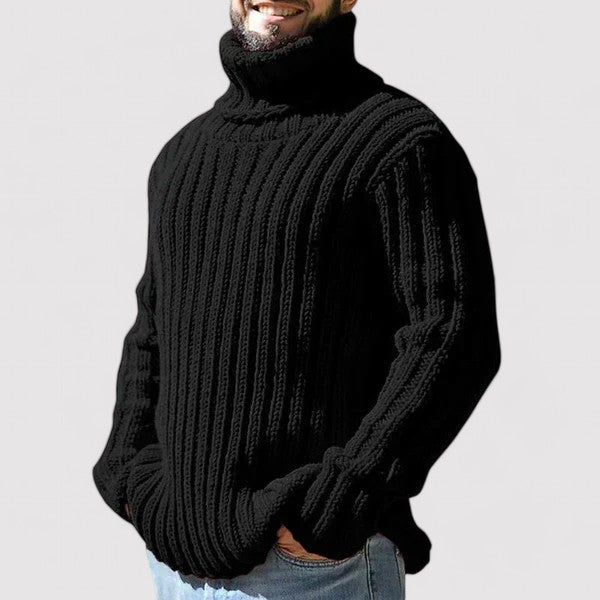 Maglione da Uomo a Collo Alto in Lana Merinos Caldo e Confortevole - Eleganza senza Tempo Stile Italiano