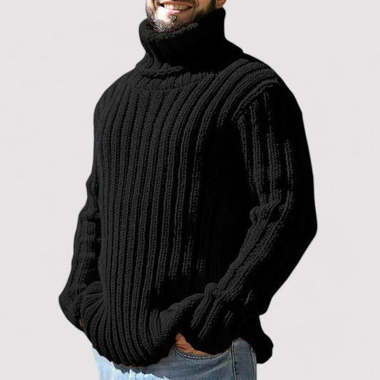 Maglione da Uomo a Collo Alto in Lana Merinos Caldo e Confortevole - Eleganza senza Tempo Stile Italiano