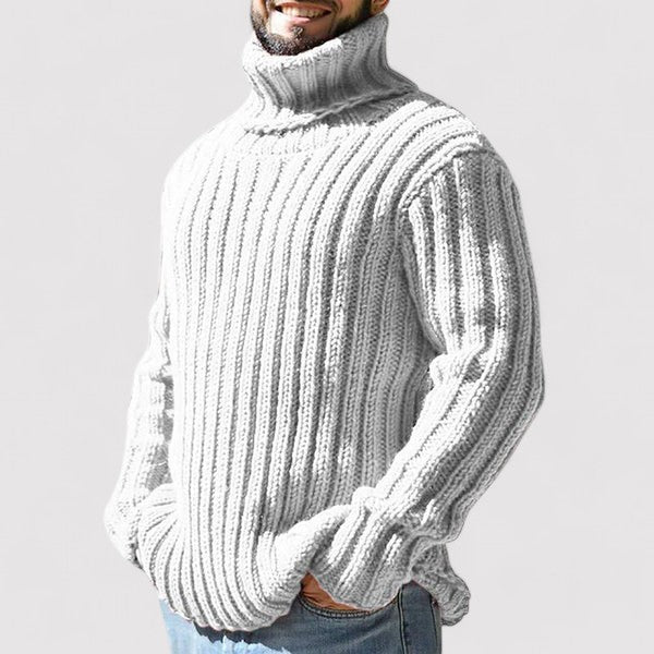 Maglione da Uomo a Collo Alto in Lana Merinos Caldo e Confortevole - Eleganza senza Tempo Stile Italiano