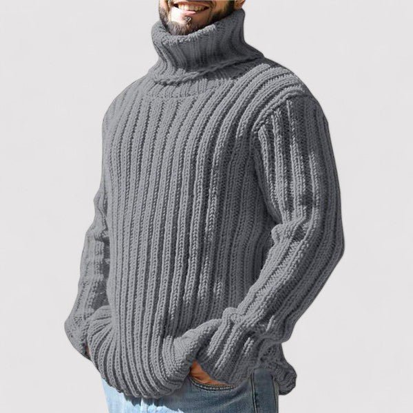 Maglione da Uomo a Collo Alto in Lana Merinos Caldo e Confortevole - Eleganza senza Tempo Stile Italiano