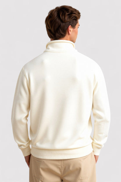 Felpa Casual da Uomo con Zip a Quarto Old Money - Eleganza e Comfort Stile Italiano