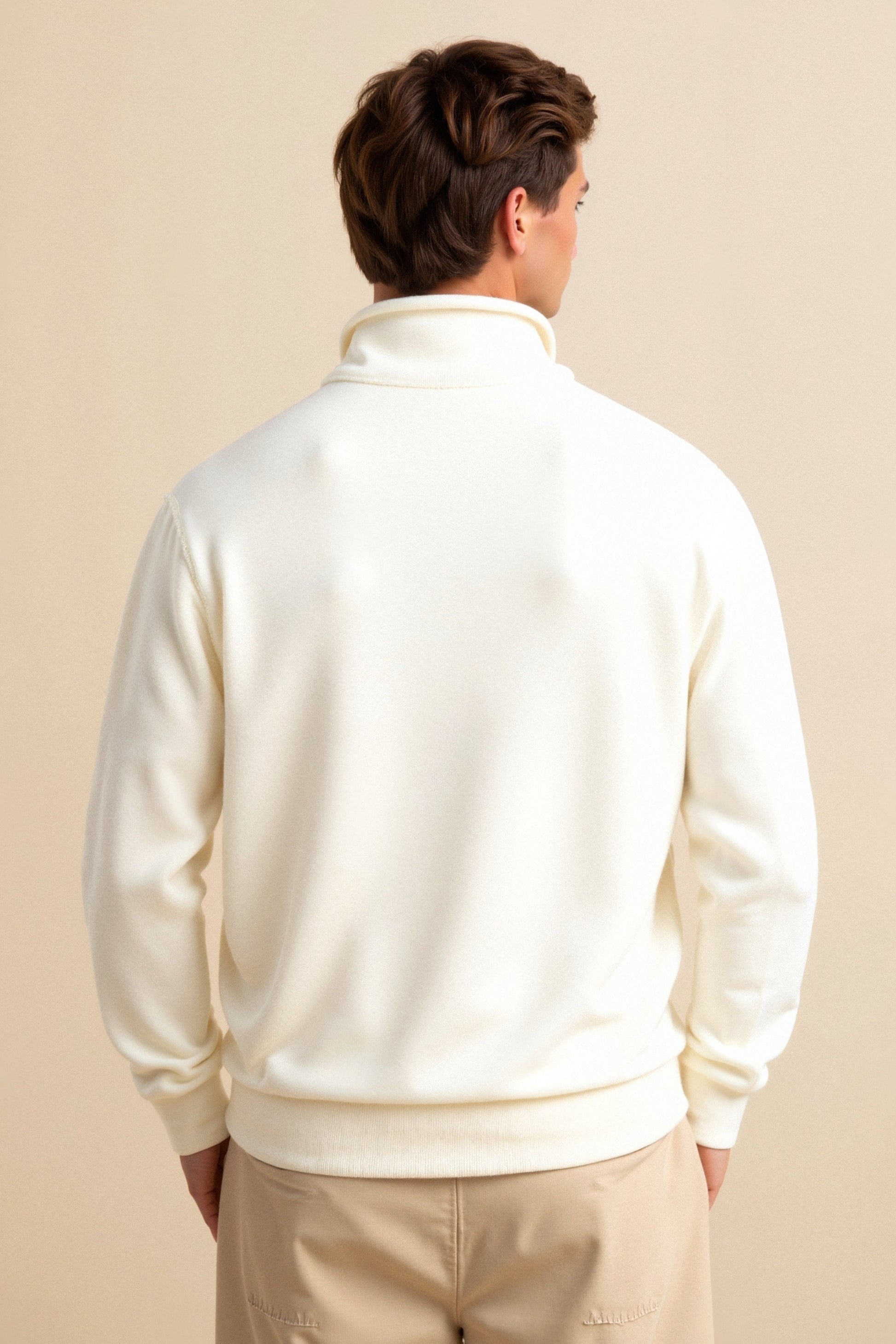 Felpa Casual da Uomo con Zip a Quarto Old Money - Eleganza e Comfort Stile Italiano