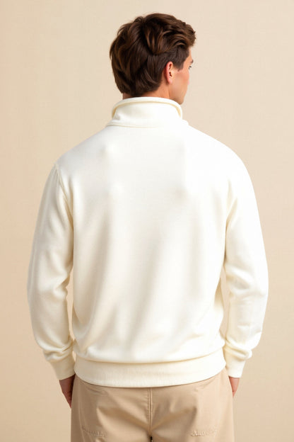 Felpa Casual da Uomo con Zip a Quarto Old Money - Eleganza e Comfort Stile Italiano