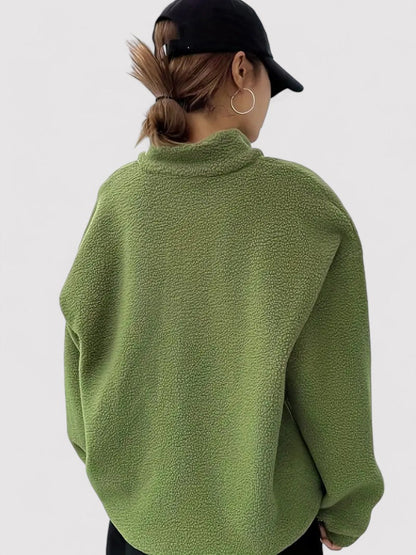 Felpa Elegante da Donna con Zip, Morbida e Versatile per Ogni Occasione Stile Italiano